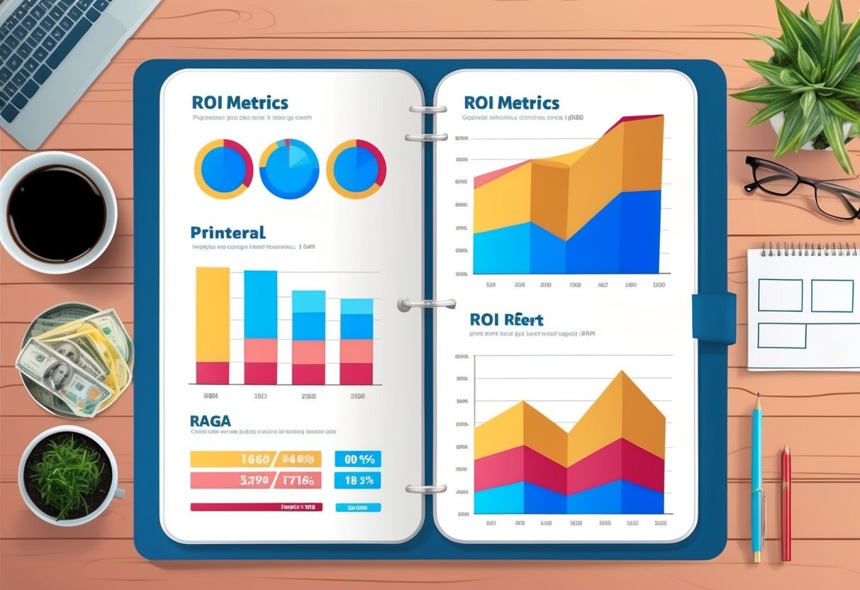 A table with charts and graphs showing ROI metrics for rental properties