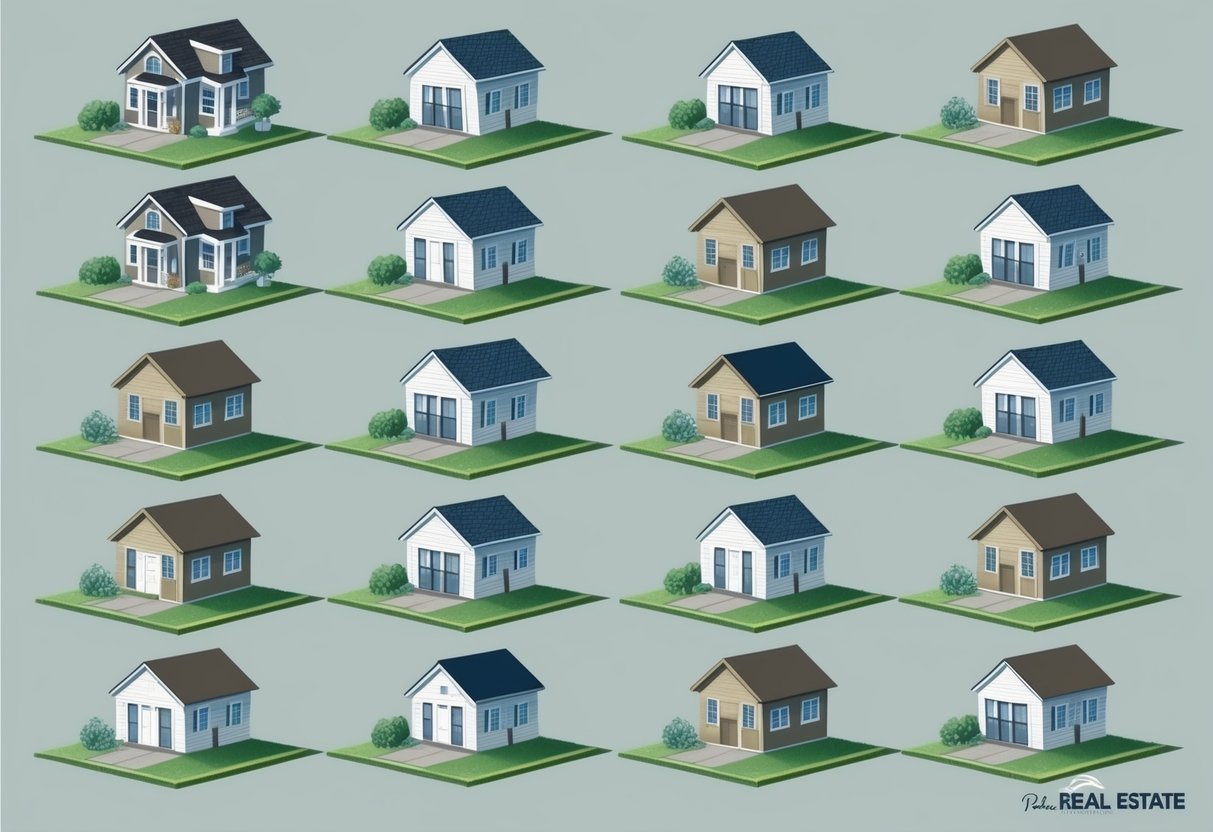 A diverse portfolio of real estate properties, including residential homes, commercial buildings, and vacant land.</p><p>Each property is marked with a tax lien indicating its potential for investment